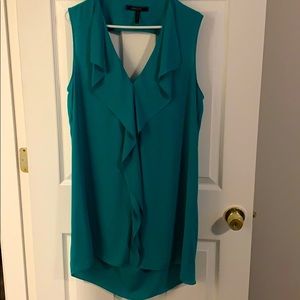 BCBG Long Green Blouse